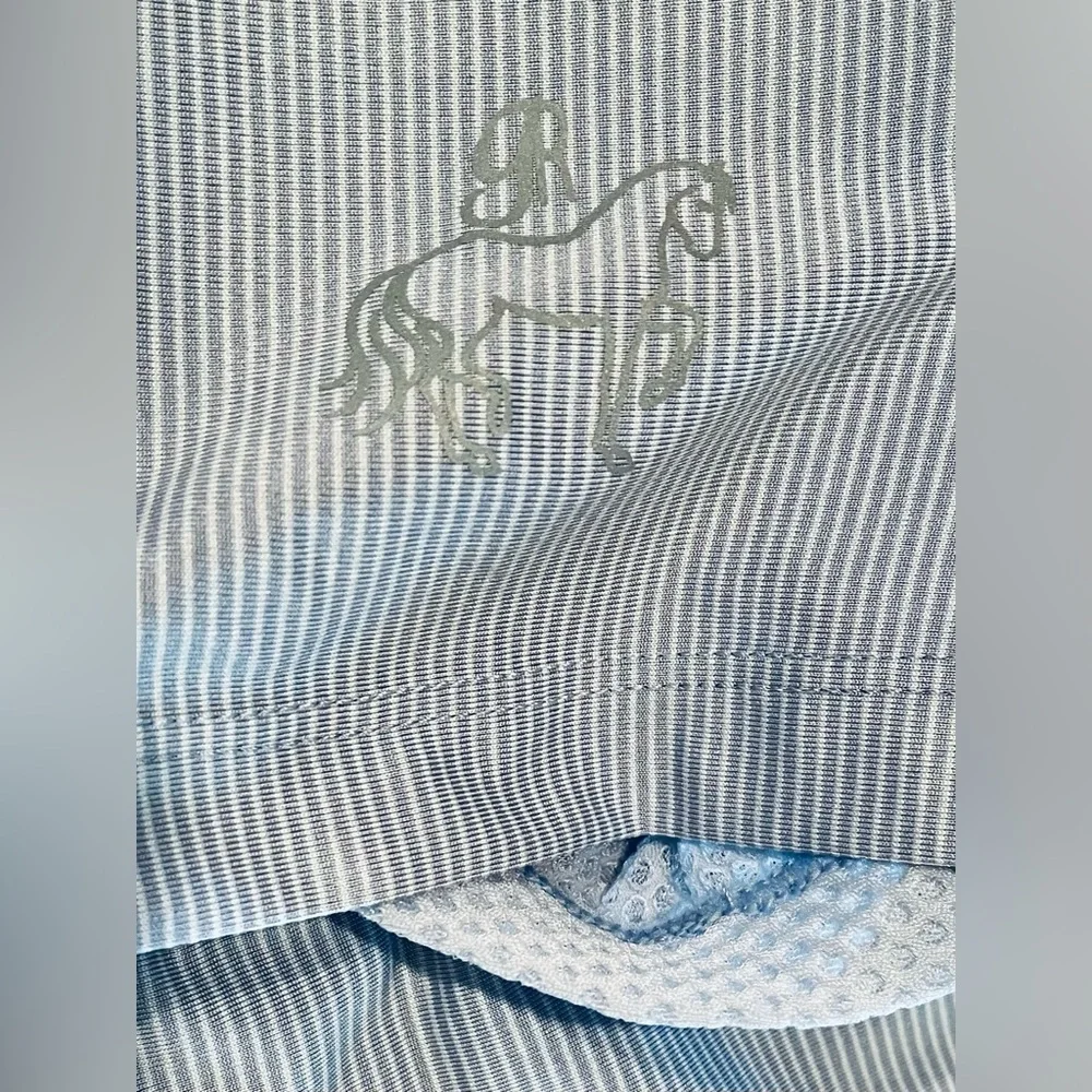 Goode Rider Perfect Sport Shirt 1/4 Zip mock Neck light Blue SZ. XLG equestrian - Picture 6 of 16